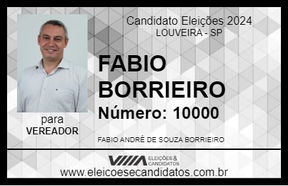 Candidato FABIO BORRIEIRO 2024 - LOUVEIRA - Eleições