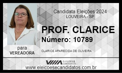 Candidato PROF. CLARICE 2024 - LOUVEIRA - Eleições