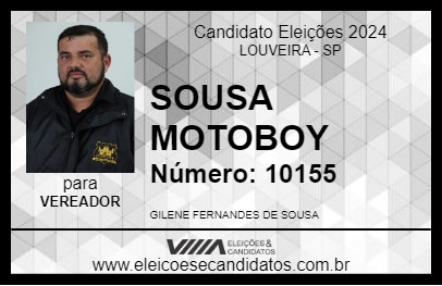 Candidato SOUSA MOTOBOY 2024 - LOUVEIRA - Eleições