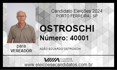 Candidato OSTROSCHI 2024 - PORTO FERREIRA - Eleições