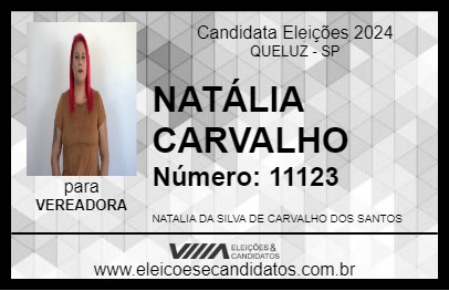 Candidato NATÁLIA CARVALHO 2024 - QUELUZ - Eleições