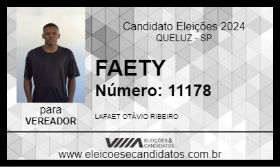 Candidato FAETY 2024 - QUELUZ - Eleições