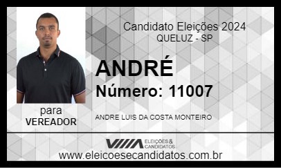 Candidato ANDRÉ 2024 - QUELUZ - Eleições