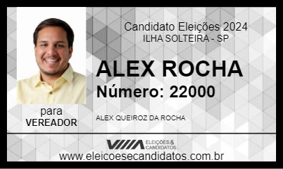 Candidato ALEX ROCHA 2024 - ILHA SOLTEIRA - Eleições