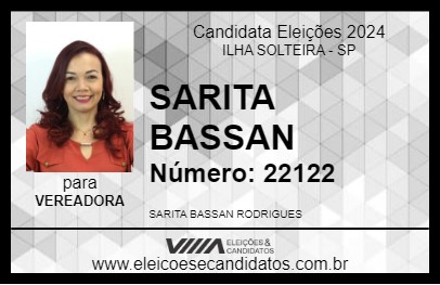 Candidato SARITA BASSAN 2024 - ILHA SOLTEIRA - Eleições