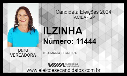 Candidato ILZINHA 2024 - TACIBA - Eleições