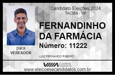 Candidato FERNANDINHO DA FARMÁCIA 2024 - TACIBA - Eleições