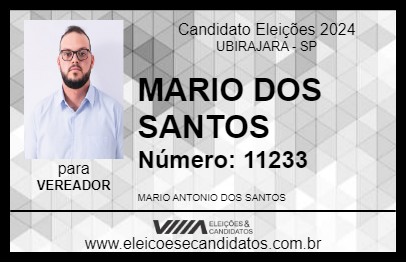 Candidato MARIO DOS SANTOS 2024 - UBIRAJARA - Eleições