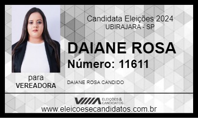 Candidato DAIANE ROSA 2024 - UBIRAJARA - Eleições