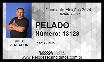 Candidato PELADO 2024 - LUIZIÂNIA - Eleições