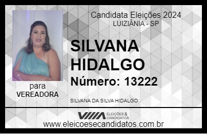 Candidato SILVANA HIDALGO 2024 - LUIZIÂNIA - Eleições