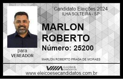 Candidato MARLON ROBERTO 2024 - ILHA SOLTEIRA - Eleições