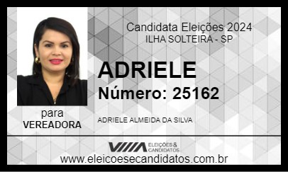 Candidato ADRIELE 2024 - ILHA SOLTEIRA - Eleições