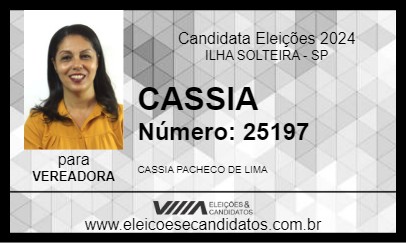 Candidato CASSIA 2024 - ILHA SOLTEIRA - Eleições