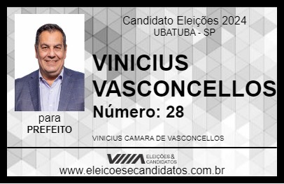 Candidato VINICIUS VASCONCELLOS 2024 - UBATUBA - Eleições