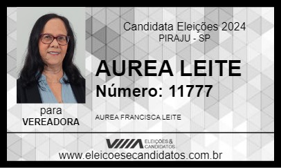 Candidato AUREA LEITE 2024 - PIRAJU - Eleições