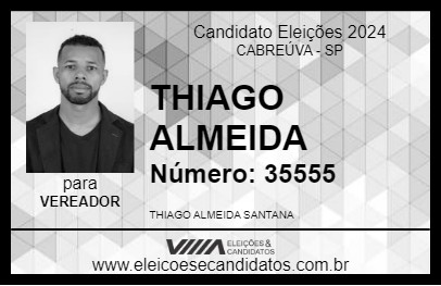 Candidato THIAGO ALMEIDA 2024 - CABREÚVA - Eleições