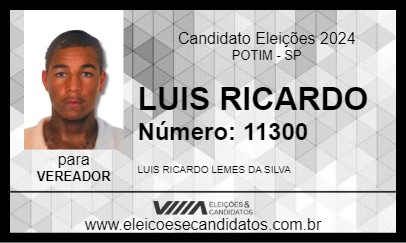 Candidato LUIS RICARDO 2024 - POTIM - Eleições