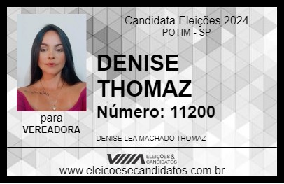 Candidato DENISE THOMAZ 2024 - POTIM - Eleições