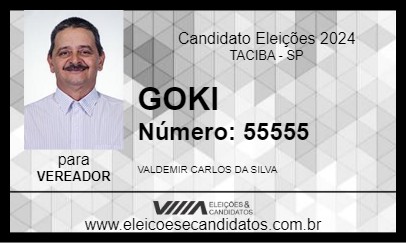 Candidato GOKI 2024 - TACIBA - Eleições