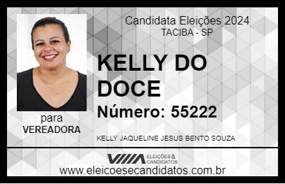 Candidato KELLY DO DOCE 2024 - TACIBA - Eleições