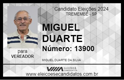 Candidato MIGUEL DUARTE 2024 - TREMEMBÉ - Eleições