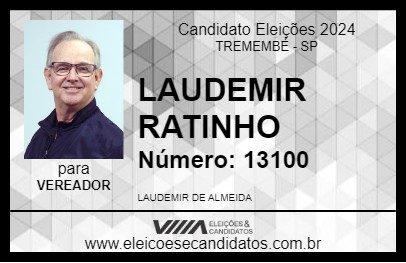 Candidato LAUDEMIR RATINHO 2024 - TREMEMBÉ - Eleições