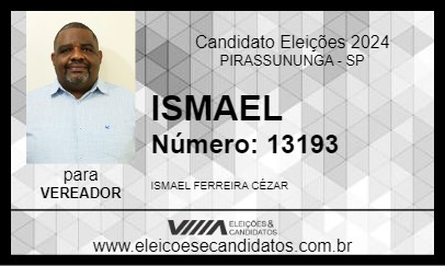 Candidato ISMAEL 2024 - PIRASSUNUNGA - Eleições