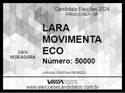 Candidato LARA MOVIMENTA ECO 2024 - PIRACICABA - Eleições