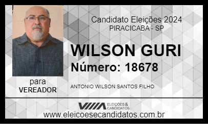 Candidato WILSON GURI 2024 - PIRACICABA - Eleições