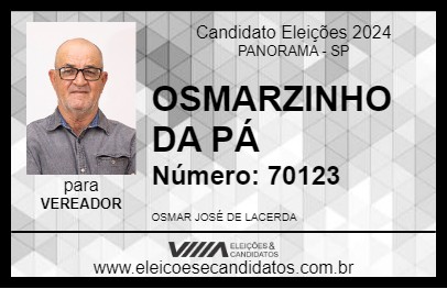 Candidato OSMARZINHO DA PÁ 2024 - PANORAMA - Eleições