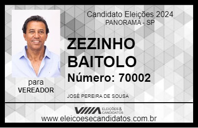 Candidato ZEZINHO BAITOLO 2024 - PANORAMA - Eleições