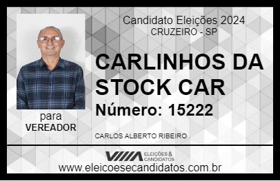 Candidato CARLINHOS DA STOCK CAR 2024 - CRUZEIRO - Eleições