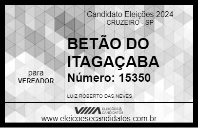 Candidato BETÃO DO ITAGAÇABA 2024 - CRUZEIRO - Eleições