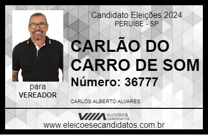 Candidato CARLÃO DO CARRO DE SOM 2024 - PERUÍBE - Eleições