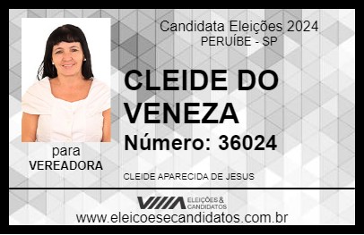 Candidato CLEIDE DO VENEZA 2024 - PERUÍBE - Eleições