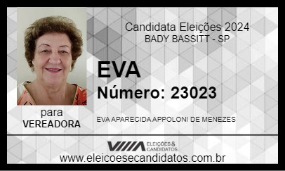 Candidato EVA 2024 - BADY BASSITT - Eleições