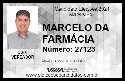 Candidato MARCELO DA FARMÁCIA 2024 - AMPARO - Eleições