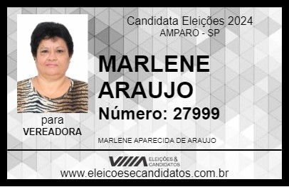 Candidato MARLENE ARAUJO 2024 - AMPARO - Eleições