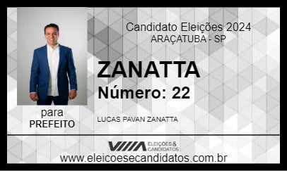 Candidato ZANATTA 2024 - ARAÇATUBA - Eleições