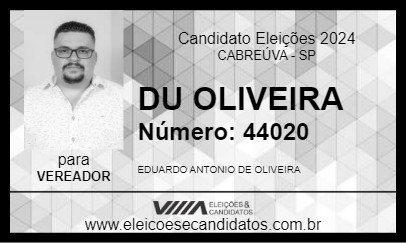 Candidato DU OLIVEIRA 2024 - CABREÚVA - Eleições