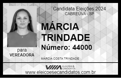 Candidato MÁRCIA TRINDADE 2024 - CABREÚVA - Eleições