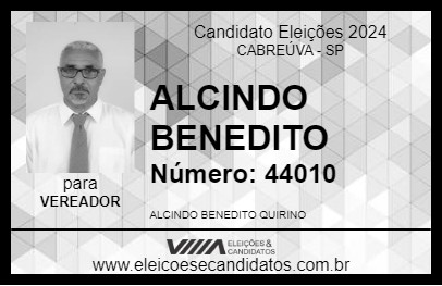 Candidato ALCINDO BENEDITO 2024 - CABREÚVA - Eleições