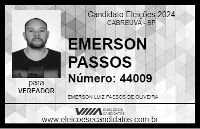 Candidato EMERSON PASSOS 2024 - CABREÚVA - Eleições