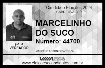 Candidato MARCELINHO DO SUCO 2024 - CABREÚVA - Eleições