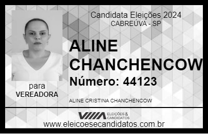 Candidato ALINE CHANCHENCON 2024 - CABREÚVA - Eleições