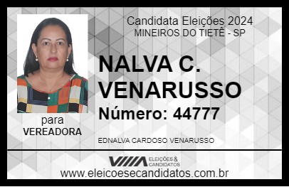 Candidato NALVA C. VENARUSSO 2024 - MINEIROS DO TIETÊ - Eleições