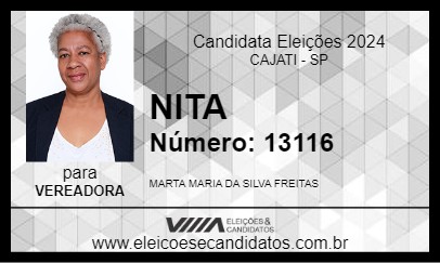 Candidato NITA 2024 - CAJATI - Eleições