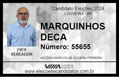 Candidato MARQUINHOS DECA 2024 - LOUVEIRA - Eleições