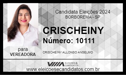 Candidato CRISCHEINY 2024 - BORBOREMA - Eleições